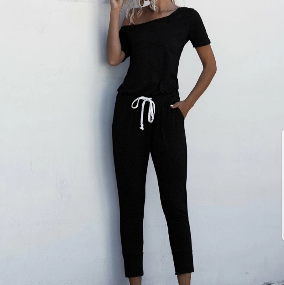 Black lounge jumpsuit